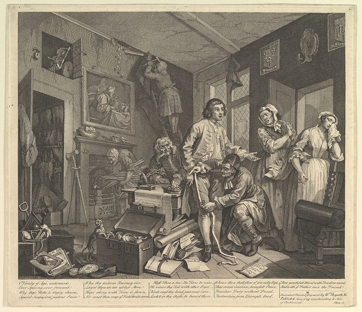 A Rake's Progress, Plate 1 — William Hogarth|Dr. John Hoadley