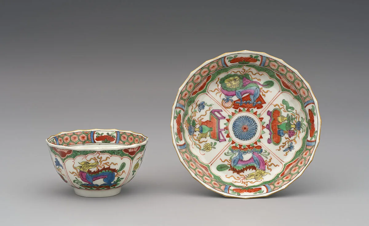 Cup and saucer — Worcester factory