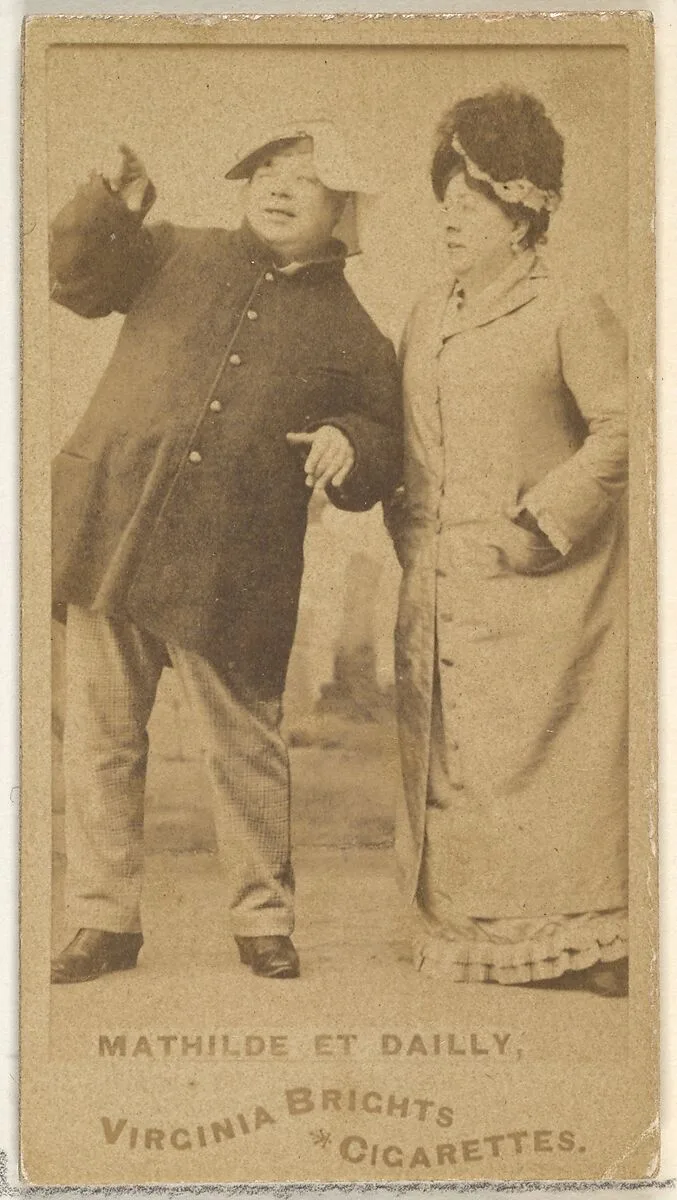 Mathilde et Dailly, from the Actors and Actresses series (N45, Type 1) for Virginia Brights Cigarettes — Allen & Ginter