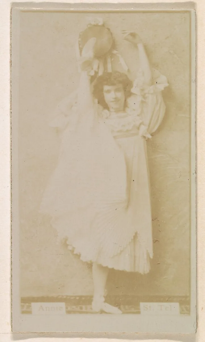 Annie St. Tel, from the Actresses series (N245) issued by Kinney Brothers to promote Sweet Caporal Cigarettes — Kinney Brothers Tobacco Company