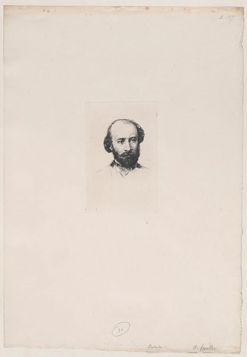 Portrait of Octave Feuillet — Marcellin Desboutin|Octave Feuillet