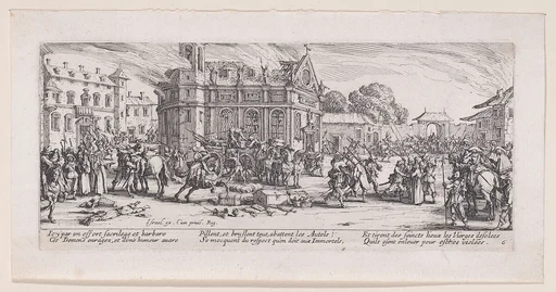 Dévastation d'un Monastère (Devastation of a Monastery), from Les Misères et les Mal-Heures de la Guerre (The Miseries and Misfortunes of War), plate 6