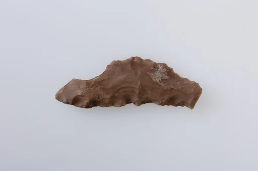 Bifacial knife with handle