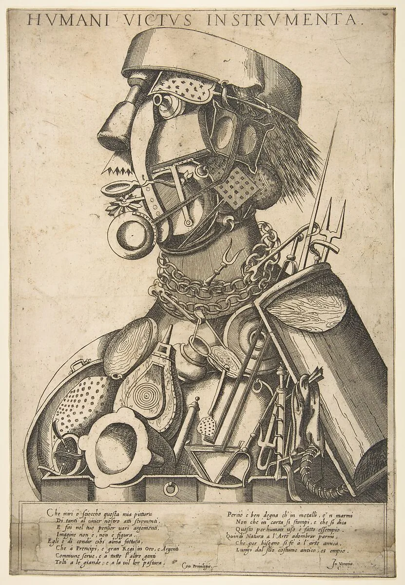 The Instruments of Human Sustenance (Humani Victus Instrumenta): Cooking — Giuseppe Arcimboldo|Giovanni Francesco Camocio|Giovanni da Monte Cremasco