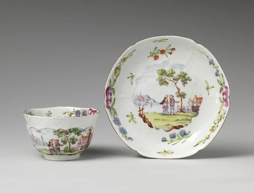 Teabowl and saucer