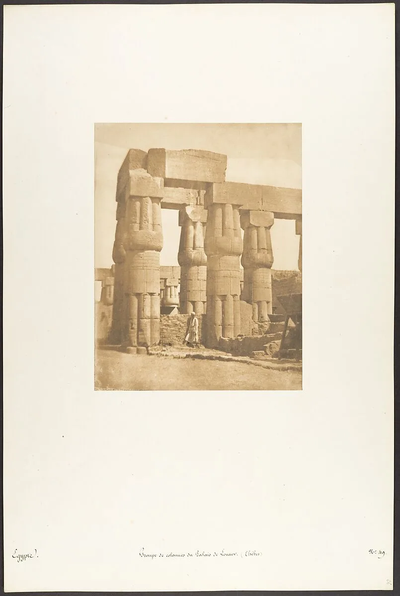 Groupe de colonnes du Palais de Louxor, Thèbes — Maxime Du Camp