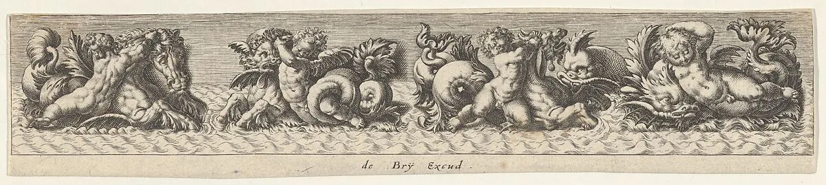 Frieze with Sea Monsters — Johann Theodor de Bry|Giovanni Andrea Maglioli
