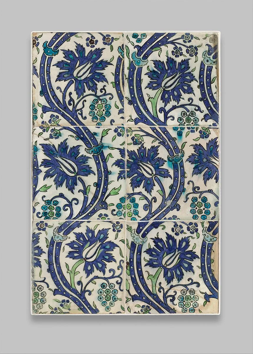 Tile Panel with Wavy-vine Design — Unknown
