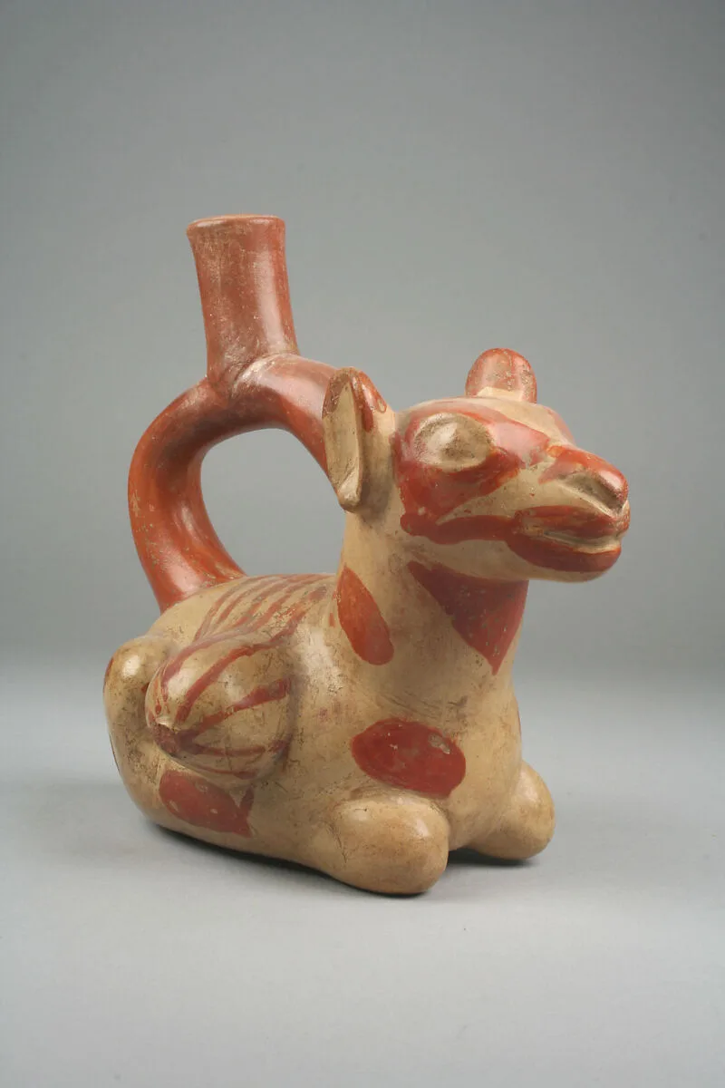 Stirrup Spout Bottle with Reclining Llama — Unknown