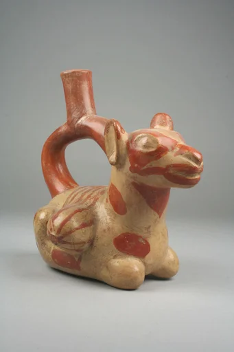 Stirrup Spout Bottle with Reclining Llama