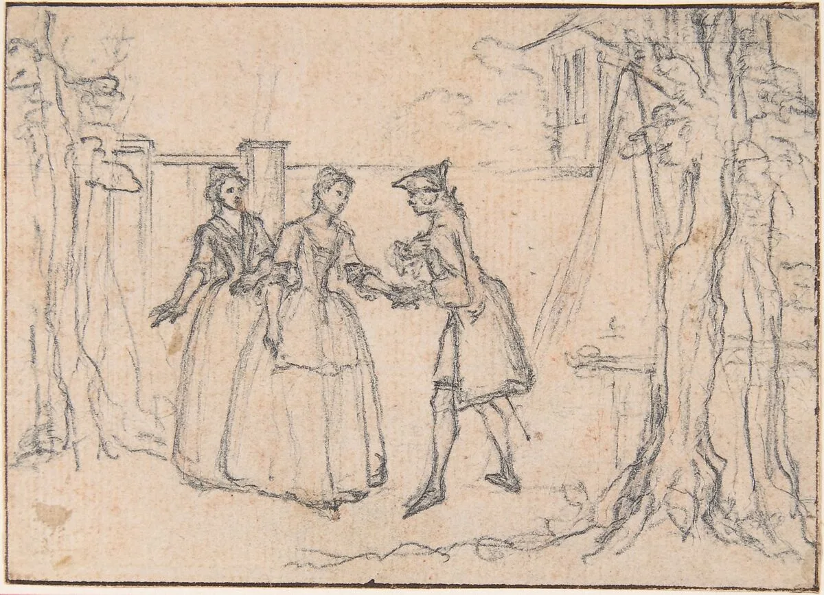 Study for an Engraving of "Songs in the Opera of Flora" — Hubert François Gravelot