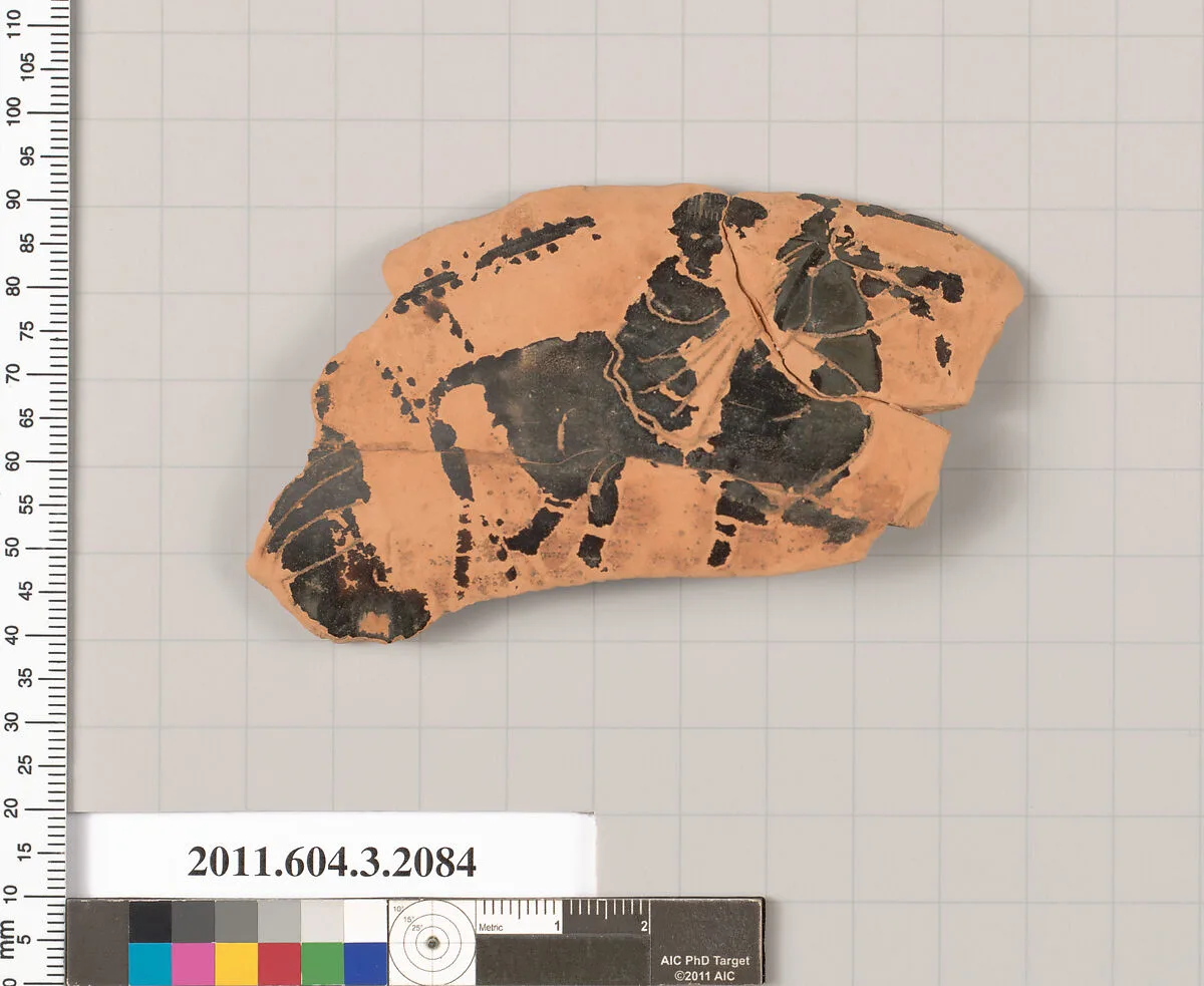 Terracotta rim fragment of a kylix (drinking cup) — Unknown