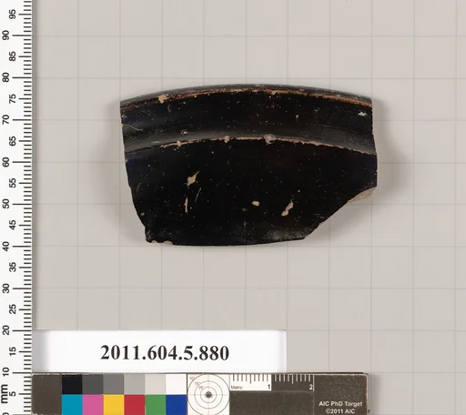 Terracotta rim fragment of a kylix (drinking cup)