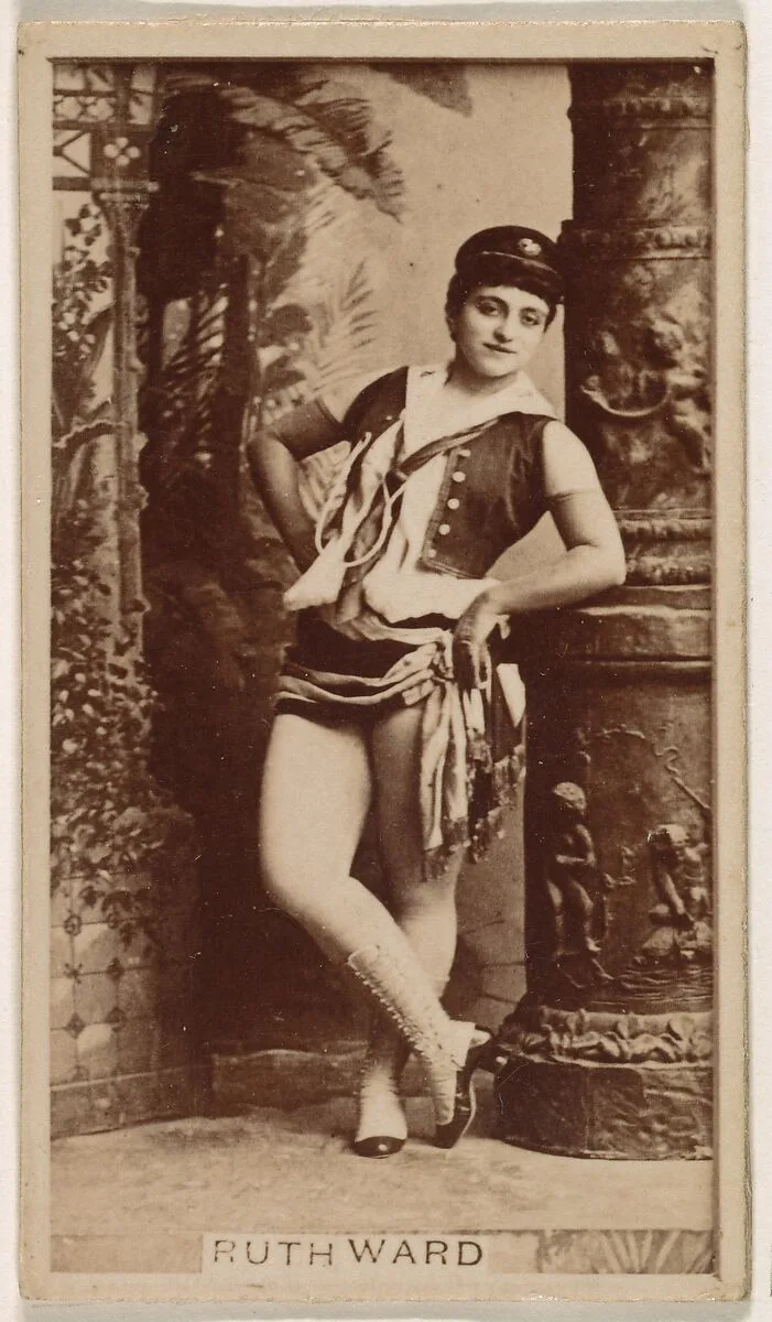 Ruth Ward, from the Actresses series (N245) issued by Kinney Brothers to promote Sweet Caporal Cigarettes — Kinney Brothers Tobacco Company
