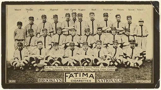 Brooklyn Dodgers, National League, from the "Baseball Team" series (T200), issued by Liggett & Myers Tobacco Company to promote Fatima Turkish Blend Cigarettes