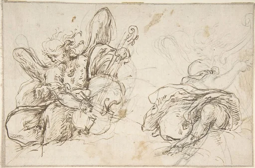 Figures of Two Music-Making Angels