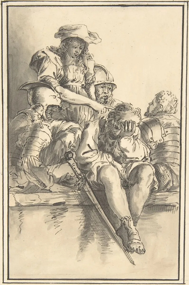 Scene with Banditti — Anonymous, British, late 18th–early 19th century