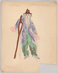 Drawing for an old man's theatrical costume — Vincente Minnelli