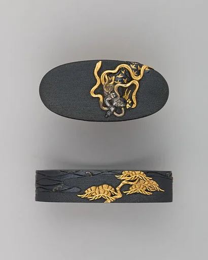 Sword-Hilt Collar and Pommel (Fuchigashira)