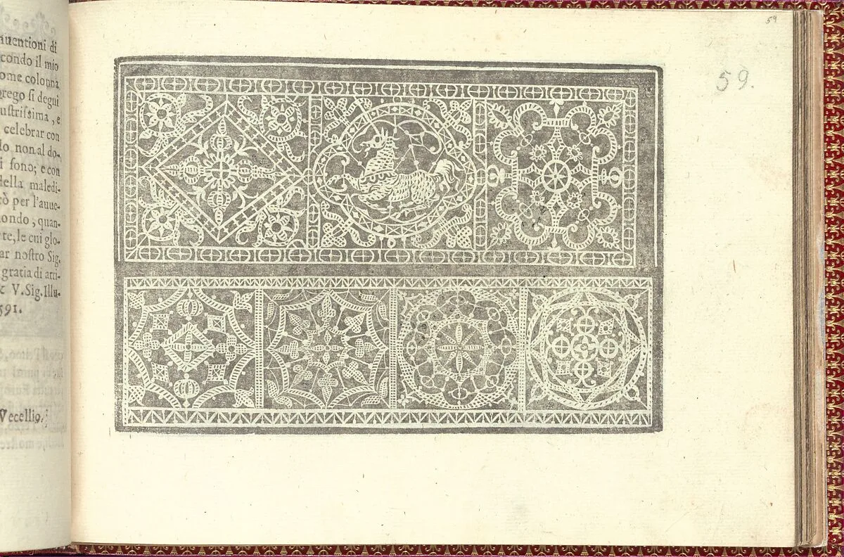 Corona delle Nobili et Virtuose Donne: Libro I-IV, page 59 (recto) — Cesare Vecellio