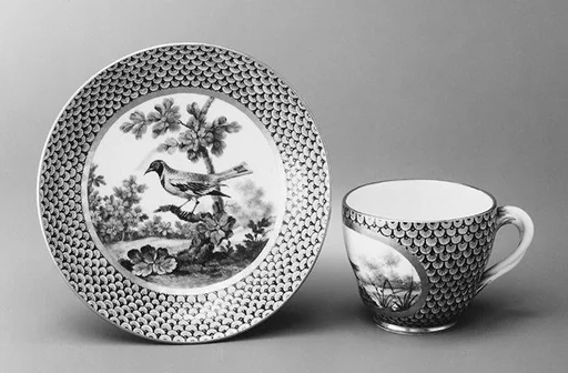 Cup and saucer (goblet Hebert et soucoupe) (part of a service)