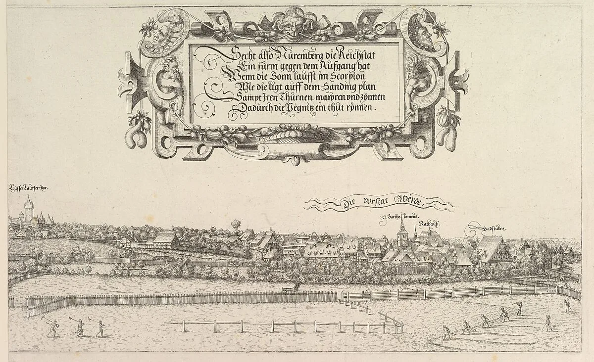 View of Nuremberg, to the east, right plate — Hanns Lautensack