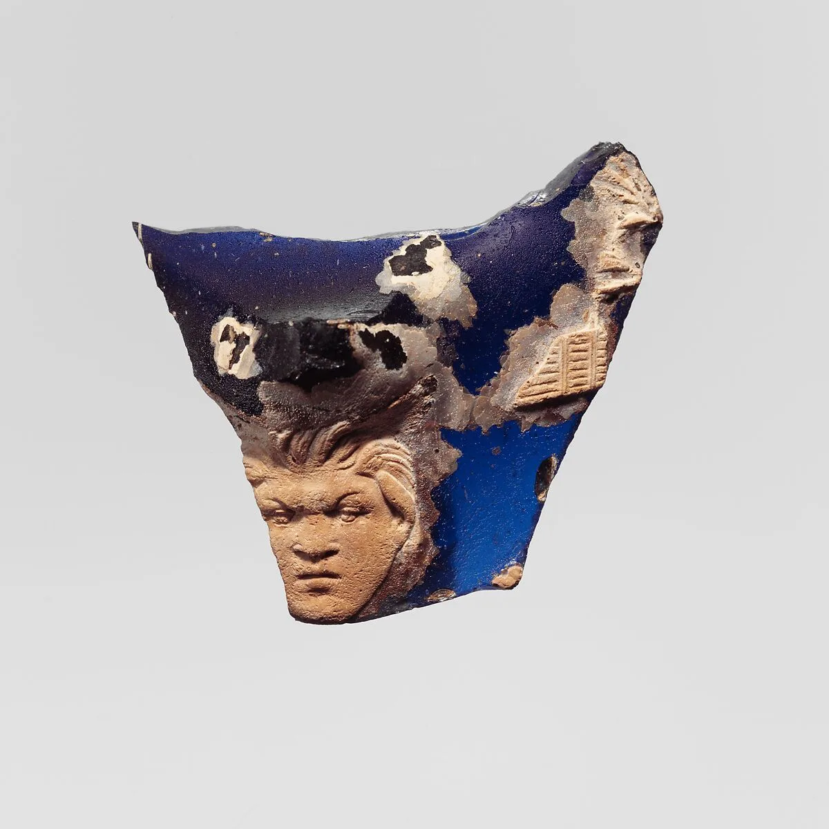 Glass cameo cup (scyphus) fragment — Unknown