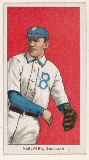 McElveen, Brooklyn, National League, from the White Border series (T206) for the American Tobacco Company
