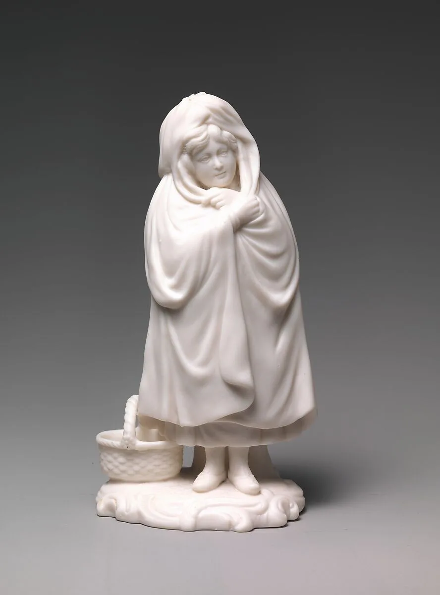 Figure of Red Riding Hood with Basket — United States Pottery Company
