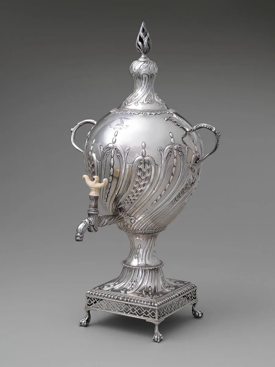 Hot water urn — Louisa Courtauld