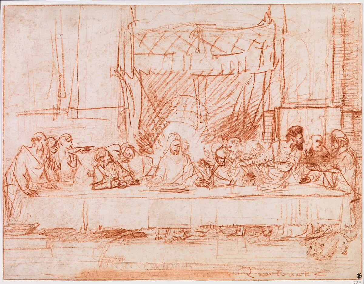 The Last Supper, after Leonardo da Vinci — Rembrandt (Rembrandt van Rijn)