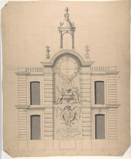 Elevation of the Pompe de la Samaritaine, Paris