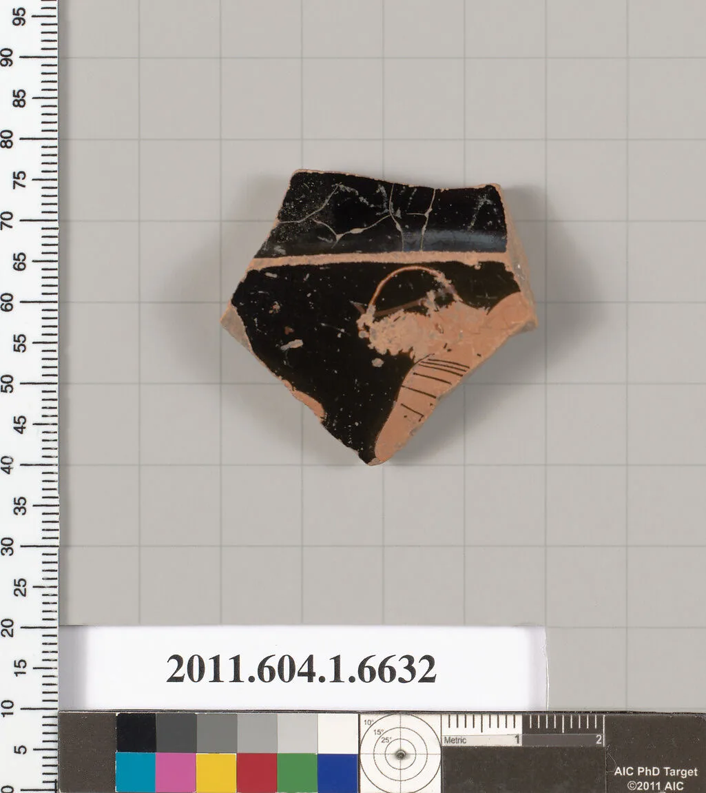 Terracotta fragment of a kylix (drinking cup) — Unknown