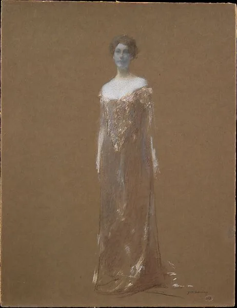 The Evening Dress — Thomas Wilmer Dewing