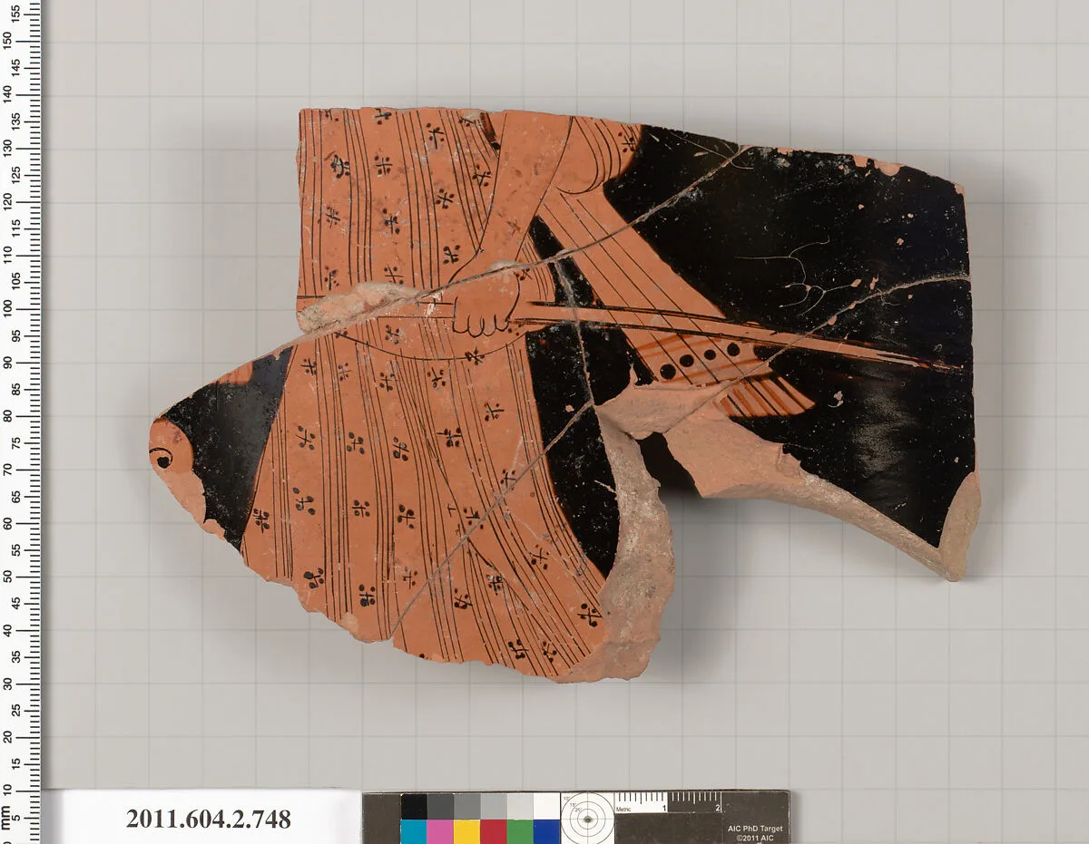 Terracotta fragment of a calyx-krater (bowl for mixing wine and water) — Altamura Painter