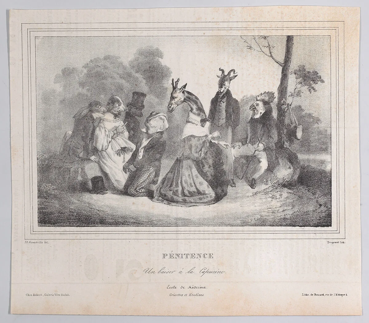 Hot Cockles — Benard|Auguste Desperret|J. J. Grandville