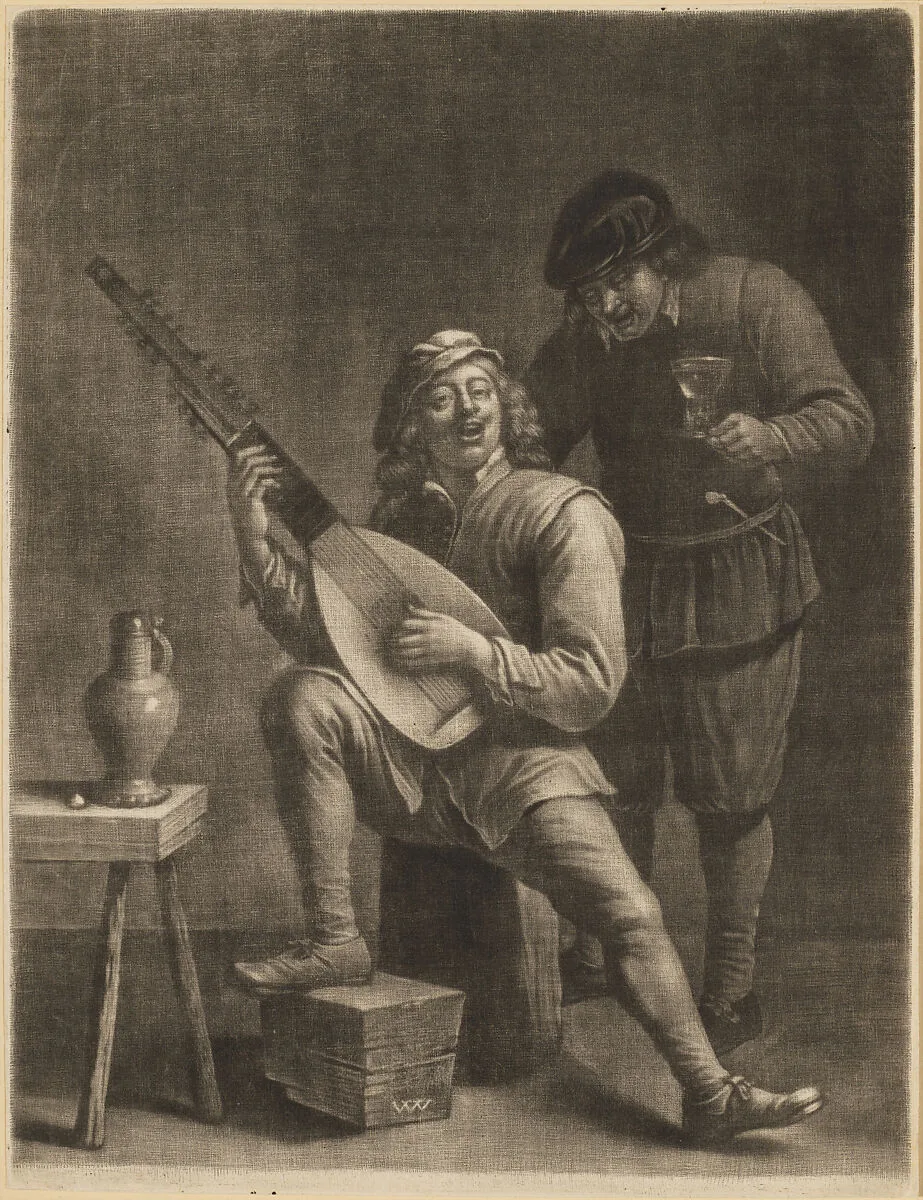 Lute-Player and a Standing Man — Wallerant Vaillant|David Teniers the Younger