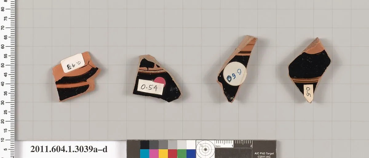 Terracotta fragments of kylikes (drinking cups) — Unknown