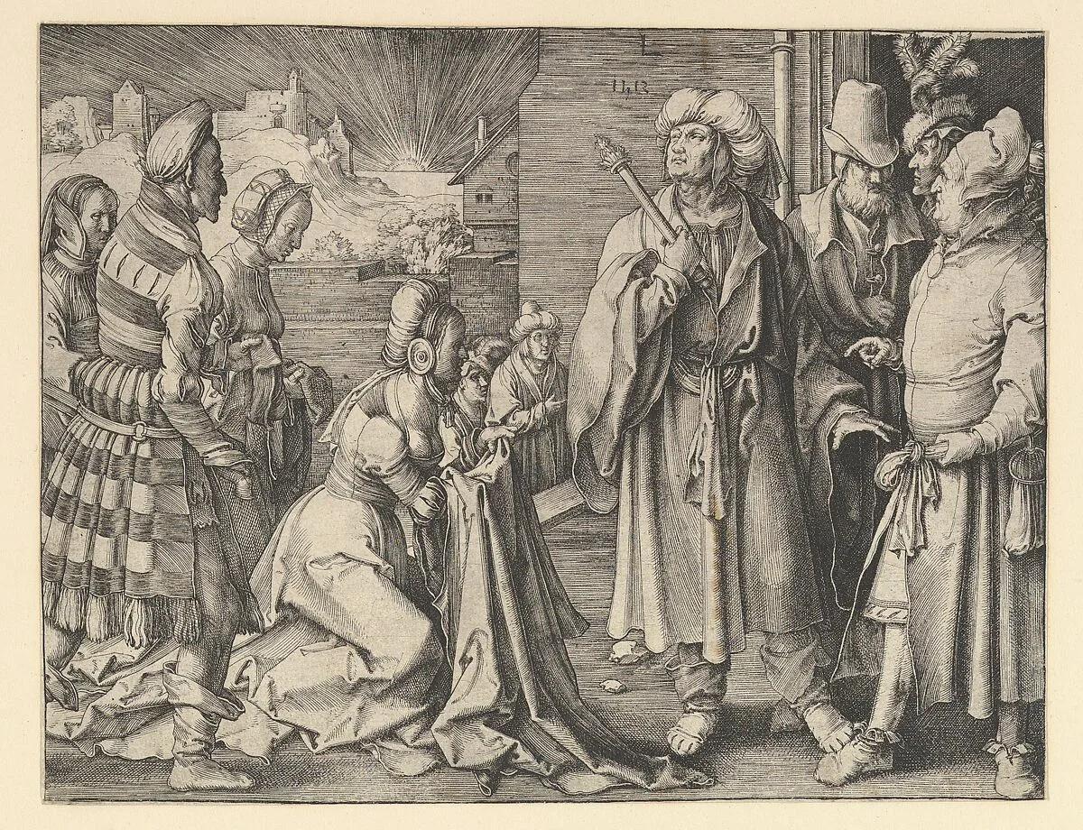 Potiphar's Wife Acuses Joseph — Lucas van Leyden
