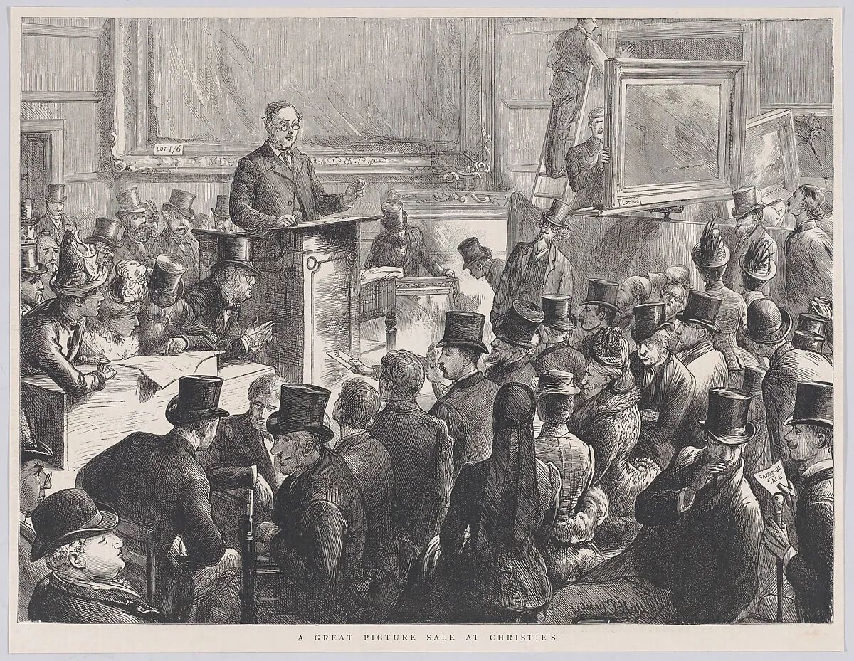 A Great Picture Sale at Christie's, from "The Graphic" — Sydney Prior Hall