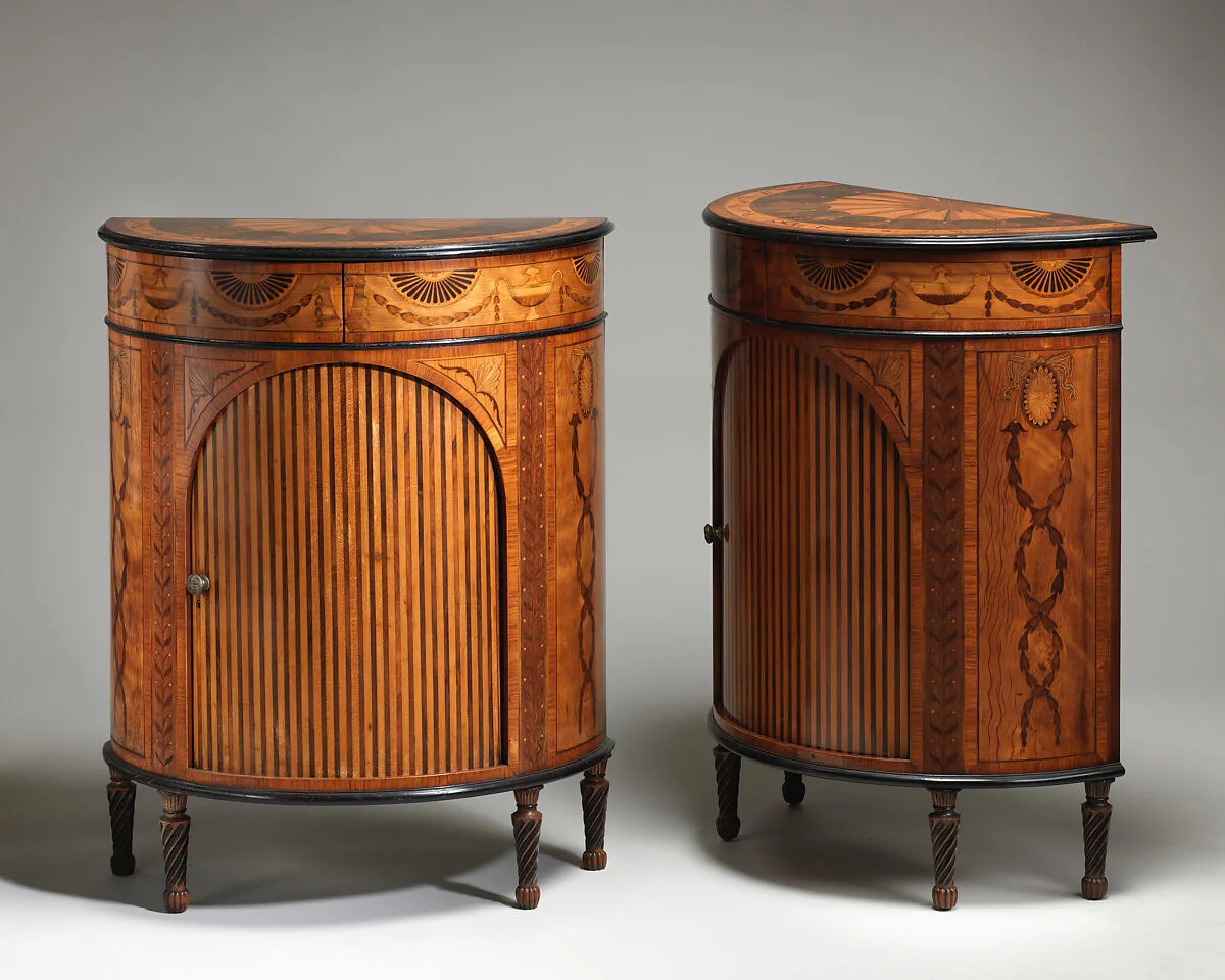 Pair of demi-lune cabinets — Unknown