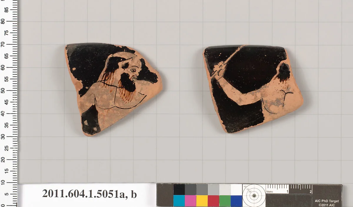 Terracotta rim fragments of a kylix (drinking cup) — Unknown