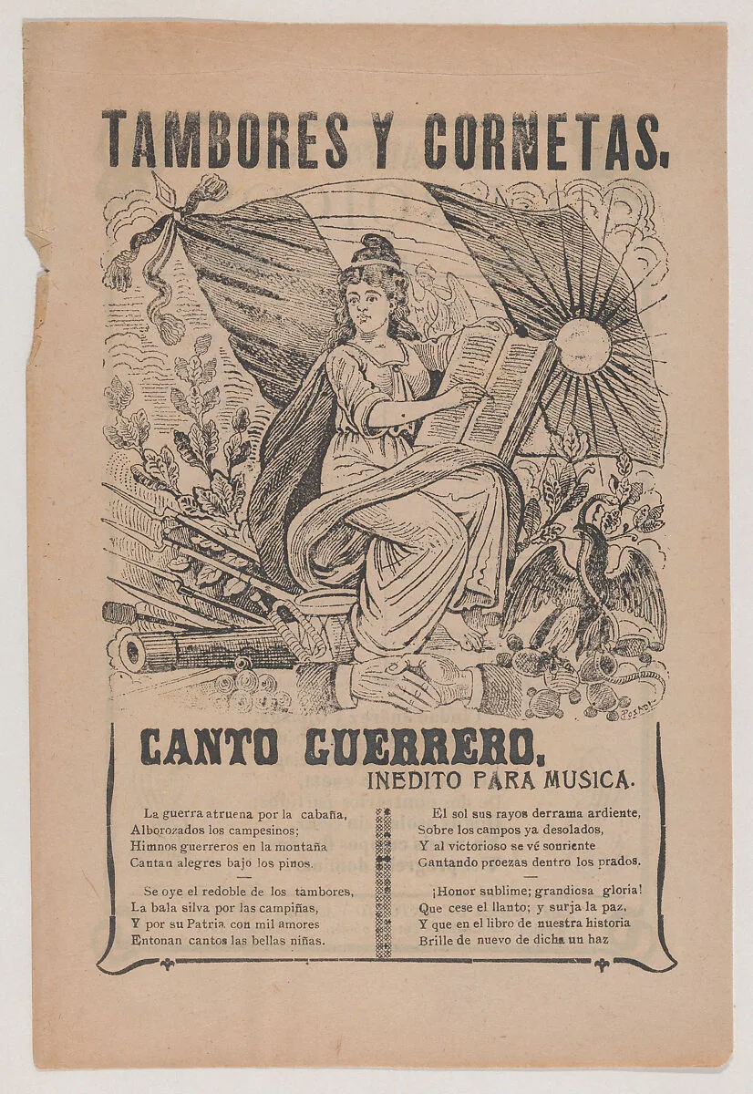 Broadsheet relating to the soldiers' song — José Guadalupe Posada|Antonio Vanegas Arroyo
