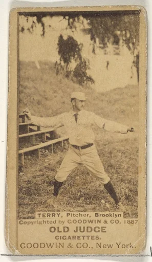 Terry, Pitcher, Brooklyn, from the Old Judge series (N172) for Old Judge Cigarettes