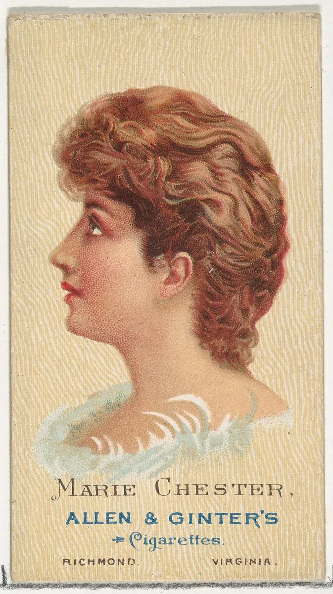 Marie Chester, from World's Beauties, Series 2 (N27) for Allen & Ginter Cigarettes — Lindner, Eddy & Claus|Allen & Ginter