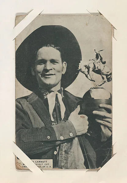 Yakima Canutt with Roosevelt Cup from Western Stars or Scenes Exhibit Cards series (W412) — Unknown