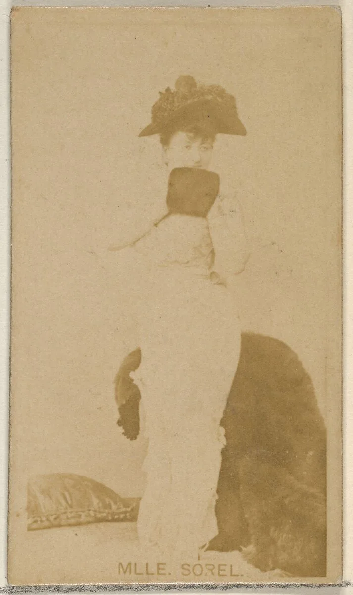 Mlle. Sorel, from the Actors and Actresses series (N45, Type 8) for Virginia Brights Cigarettes — Allen & Ginter