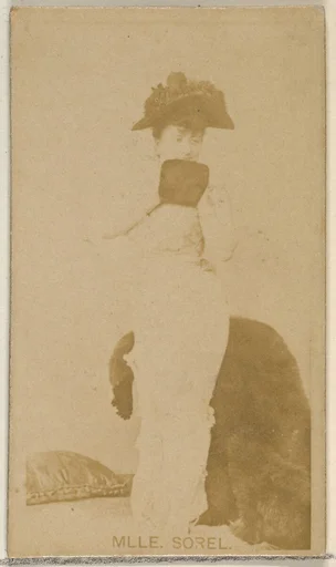 Mlle. Sorel, from the Actors and Actresses series (N45, Type 8) for Virginia Brights Cigarettes