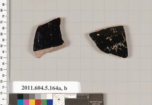 Terracotta fragments of kylikes (drinking cups)