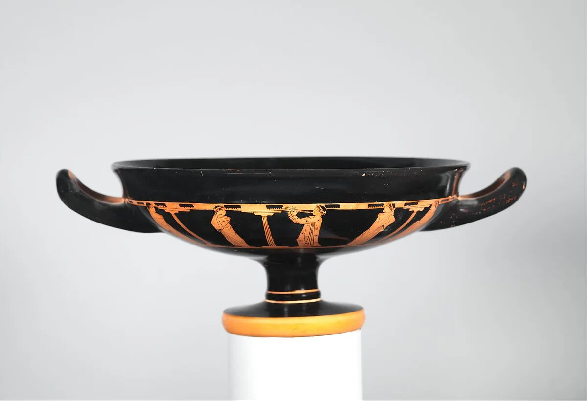 Terracotta kylix (drinking cup) — Briseis Painter